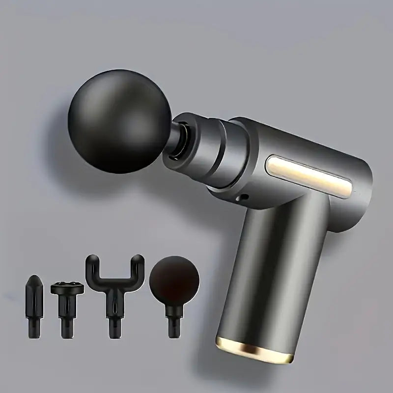 Massager Gun with 4 Interchangeable Heads & USB Charging