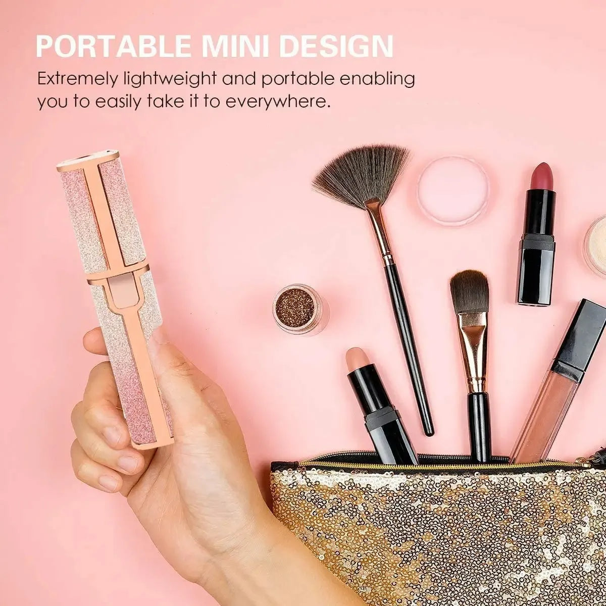 2 In 1 Eyebrow Trimmer for Women – Precision Hair Remover with Built-In LED Light, Rechargeable & Painless